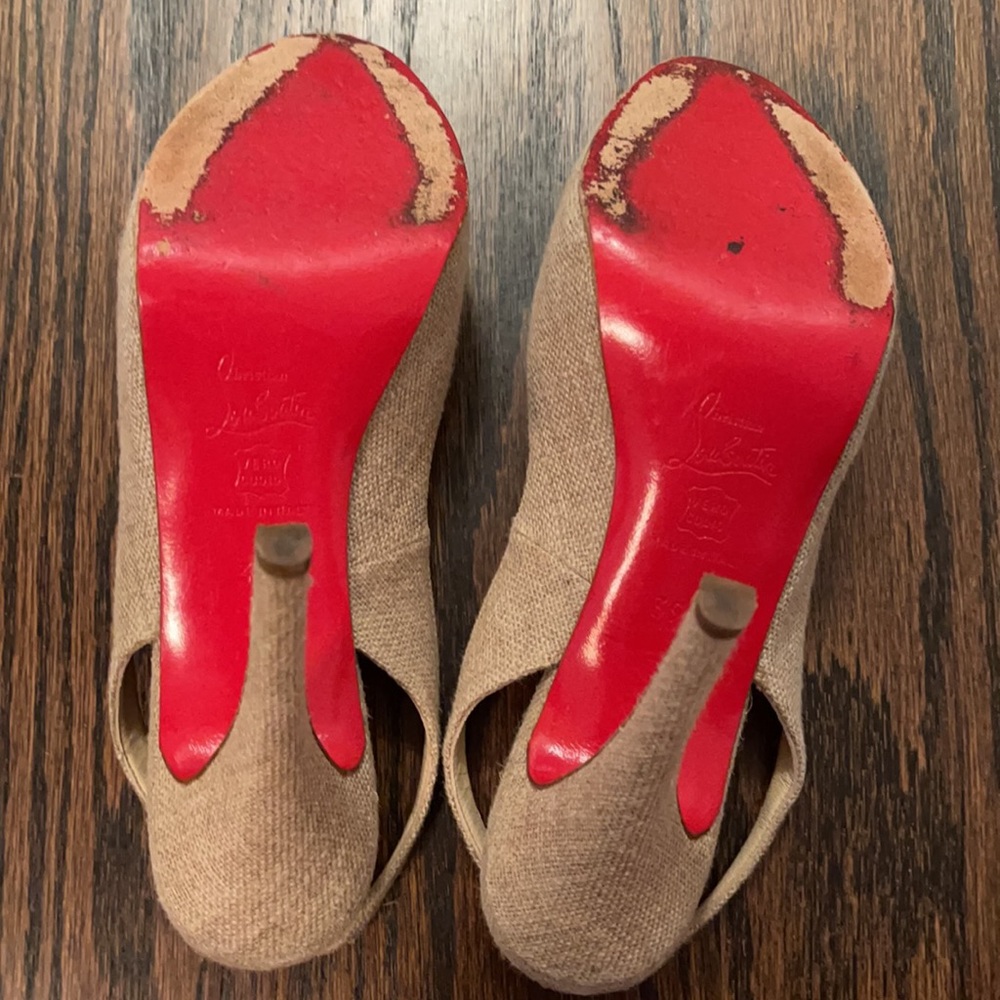 Christian Louboutin Sling-Back Platform EU 39 US 9 - Picture 5 of 7